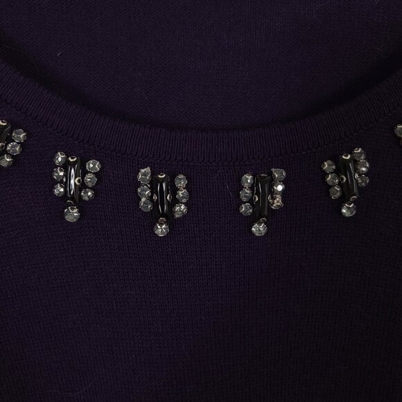 Simply Vera Vera Wang Purple Embellished Tunic Sweater - Picture 4 of 9